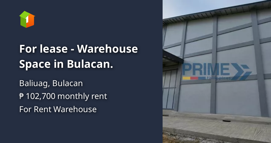 For lease Warehouse Space in Bulacan. Property 🏭