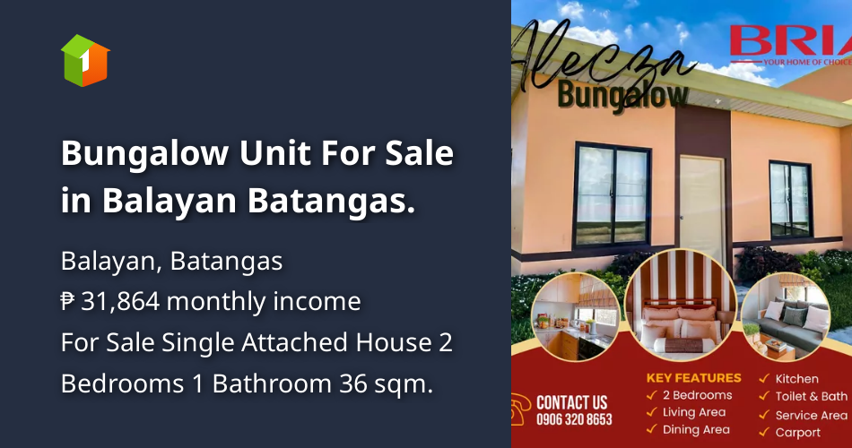 Bungalow Unit For Sale in Balayan Batangas. [House and Lot 🏘️] (March