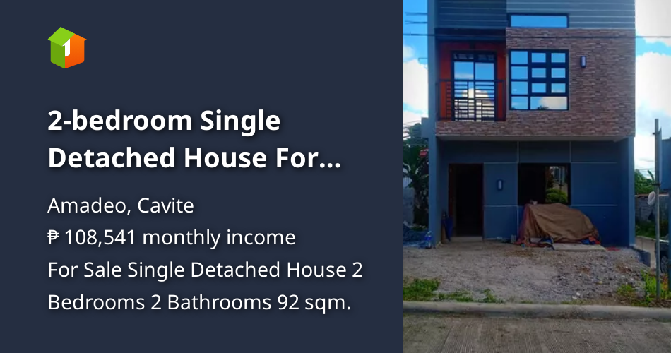 2bedroom Single Detached House For Sale in Amadeo Cavite [House and