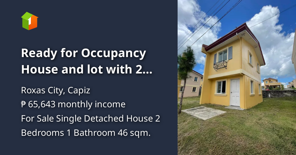 Ready for Occupancy House and lot with 2 bedrooms in Capiz [House and Lot 🏘️] (January 2023) in