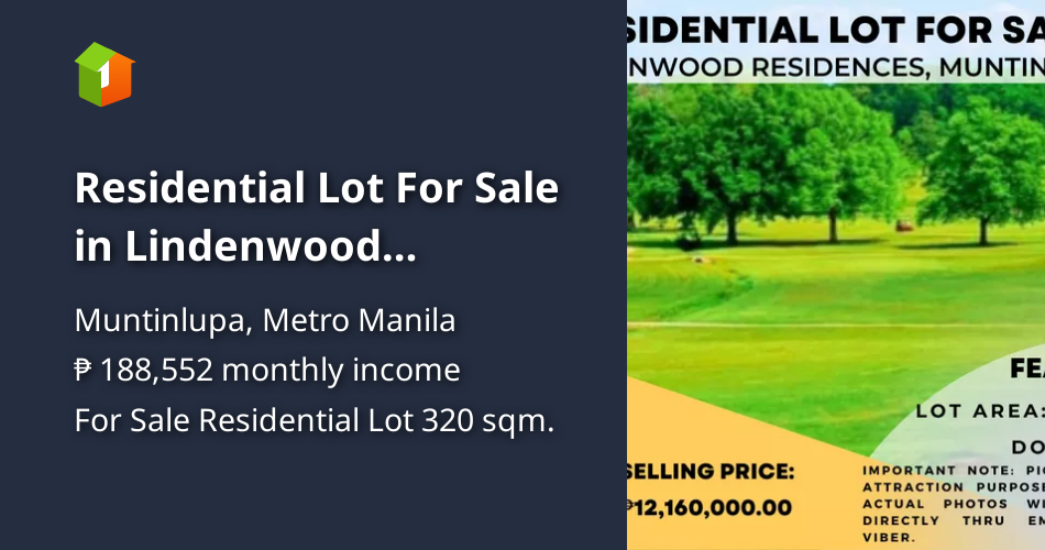 Residential Lot For Sale in Lindenwood Residences, Muntinlupa City [Lot