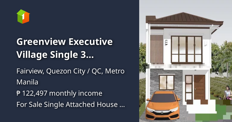 Greenview Executive Village Single 3 Bedroom Unit in West Fairview Qc