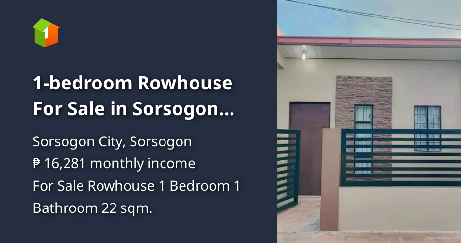 1bedroom Rowhouse For Sale in Sorsogon City Sorsogon [House and Lot 🏘️