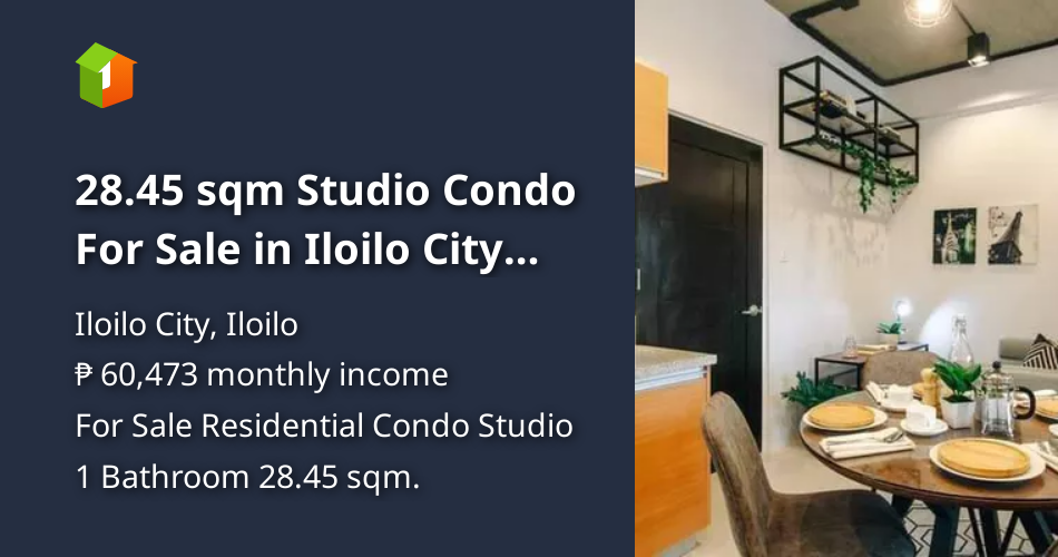 28.45 sqm Studio Condo For Sale in Iloilo City Iloilo [Condo 🏙️] (July