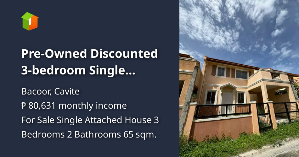 Pre-Owned Discounted 3-bedroom Single Attached House Rent-to-own in ...