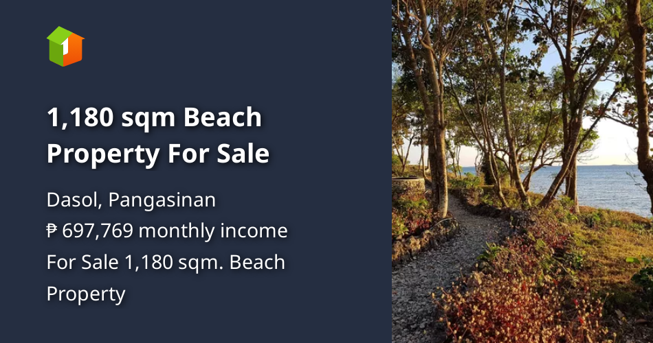1,180 sqm Beach Property For Sale [Beach Property 🏖️] (September 2024