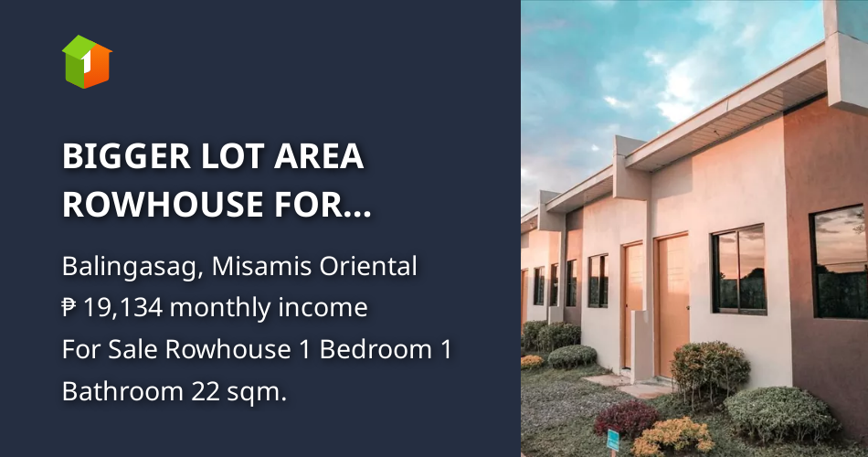BIGGER LOT AREA ROWHOUSE FOR INVESTMENT IN BALINGASAG MISAMIS ORIENTAL