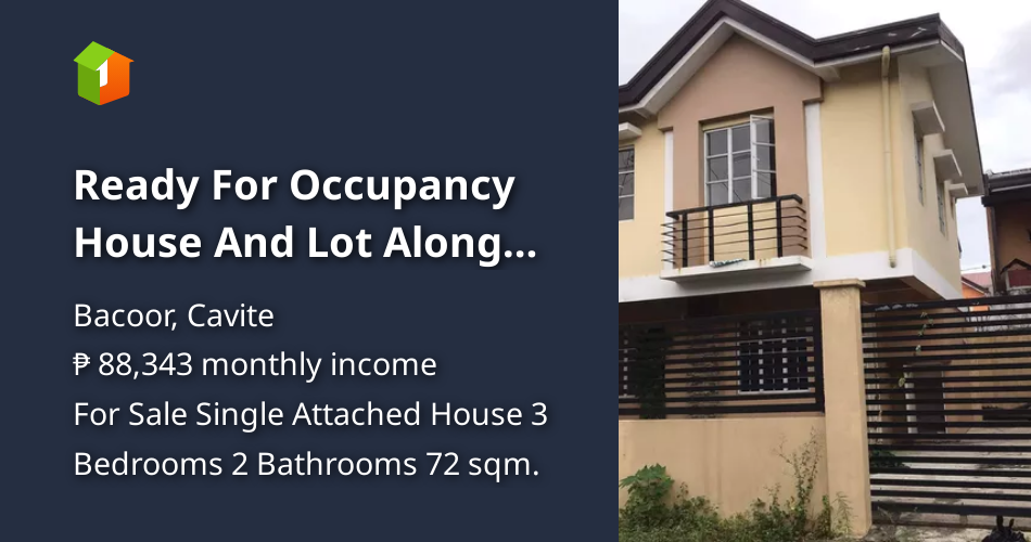 Ready For Occupancy House And Lot Along Molino Blvd. Bacoor Cavite