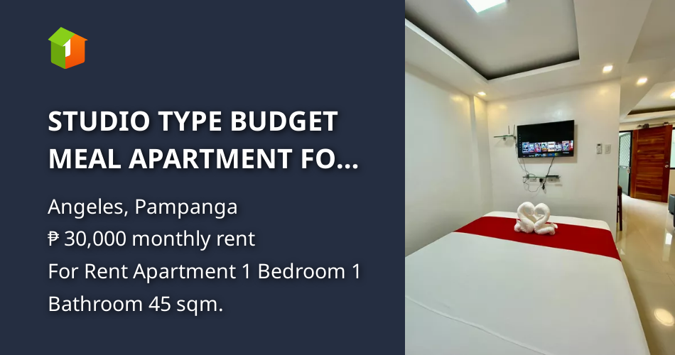 STUDIO TYPE BUDGET MEAL APARTMENT FOR RENT [Condo 🏙️] (December 2022) in Angeles, Pampanga for
