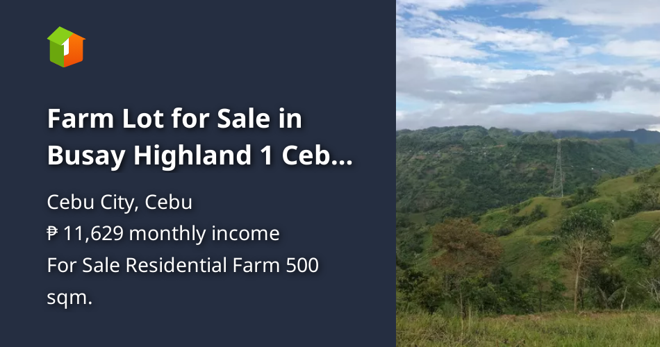 Farm Lot for Sale in Busay Highland 1 Cebu City [Lot 🚜] (May 2024) in
