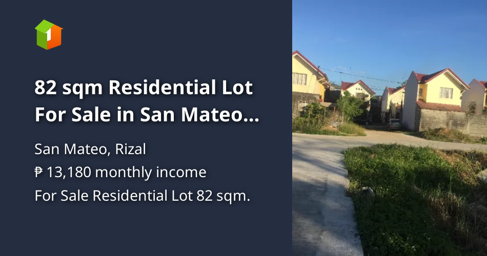 82 sqm Residential Lot For Sale in San Mateo Rizal [Lot 🚜] (February