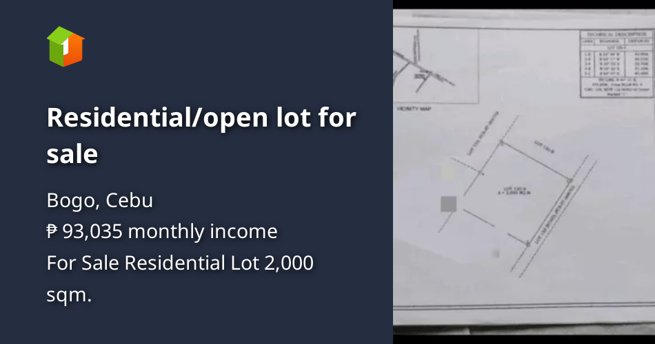Residential/open lot for sale [Lots 🚜] (March 2025) in Bogo, Cebu for sale