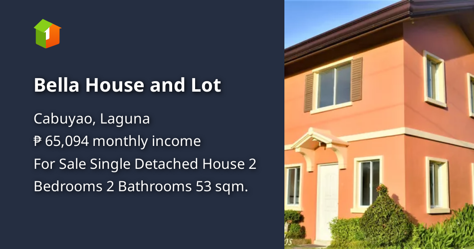 Bella House and Lot [House and Lot 🏘️] (September 2021) in Cabuyao, Laguna for sale Discounted