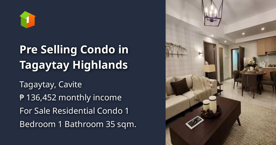 Picture of Pre Selling Condo in Tagaytay Highlands [Condos 🏙️] (January 2026) in ...
