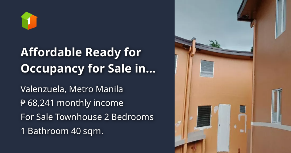 Affordable Ready for Occupancy for Sale in Valenzuela City [House and