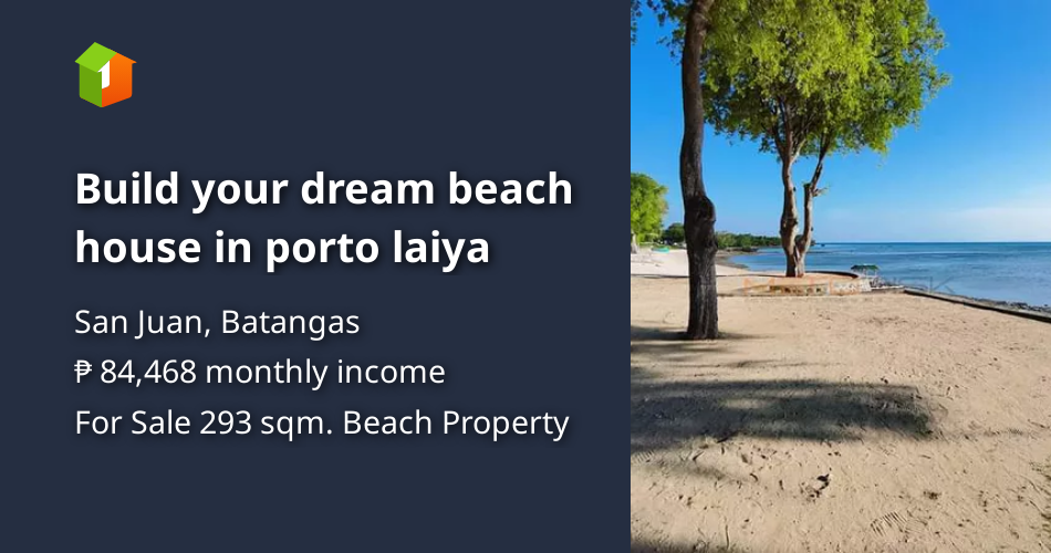 Build your dream beach house in porto laiya [Beach Property 🏖️] (September 2024) in San Juan