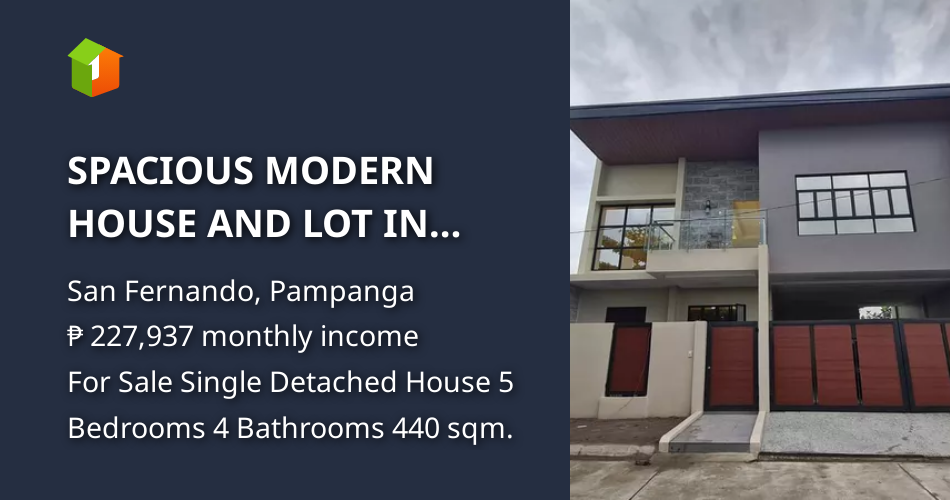 SPACIOUS MODERN HOUSE AND LOT IN PAMPANGA NEAR SM TELABASTAGAN [House