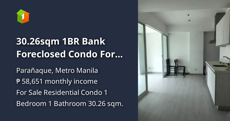 30.26sqm 1BR Bank Foreclosed Condo For Sale in Azure Resort Parañaque