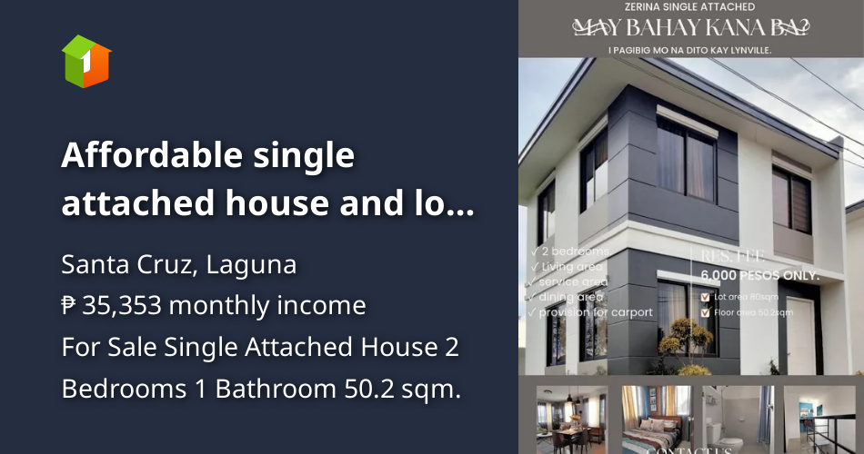 Affordable single attached house and lot in sta cruz laguna. [House and Lot 🏘️] (April 2023) in