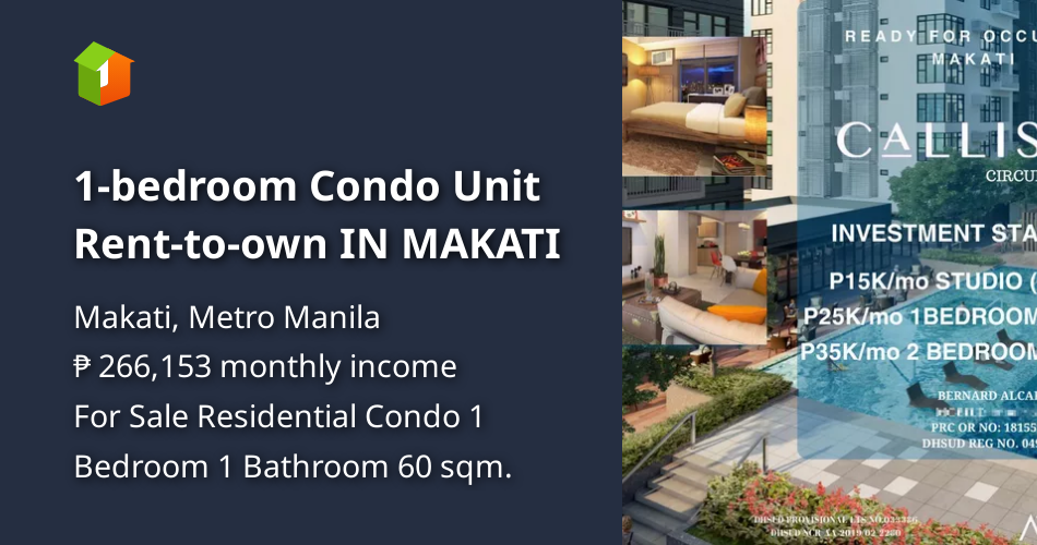 1bedroom Condo Unit Renttoown IN MAKATI [Condo 🏙️] (August 2024) in Makati, Metro Manila for