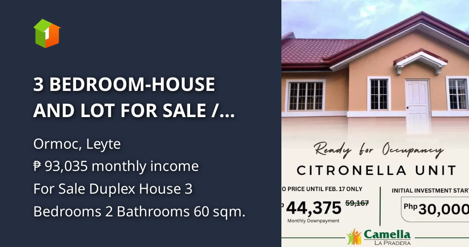 3 BEDROOMHOUSE AND LOT FOR SALE / ORMOC LEYTE [House and Lot 🏘️