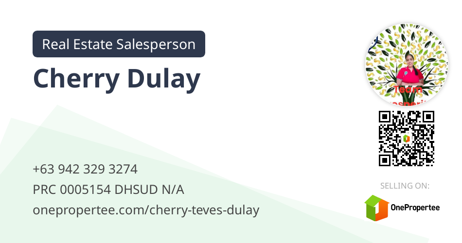 Cherry Dulay Real Estate Salesperson Selling on OnePropertee