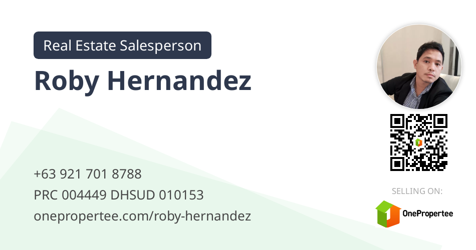 Roby Hernandez Real Estate Salesperson Selling on OnePropertee