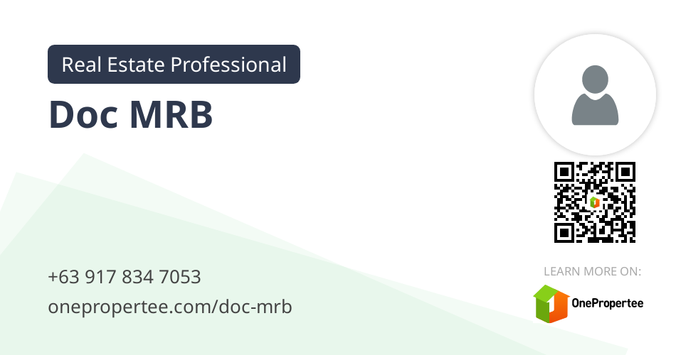 Doc MRB Real Estate Professional Selling on OnePropertee