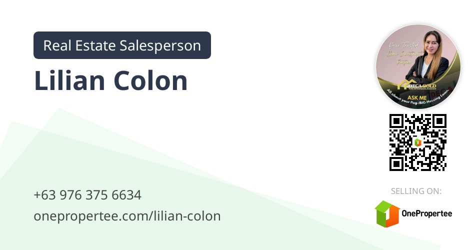 Lilian Colon Real Estate Salesperson Selling on OnePropertee