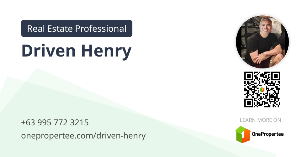 Driven Henry Real Estate Professional Selling on OnePropertee