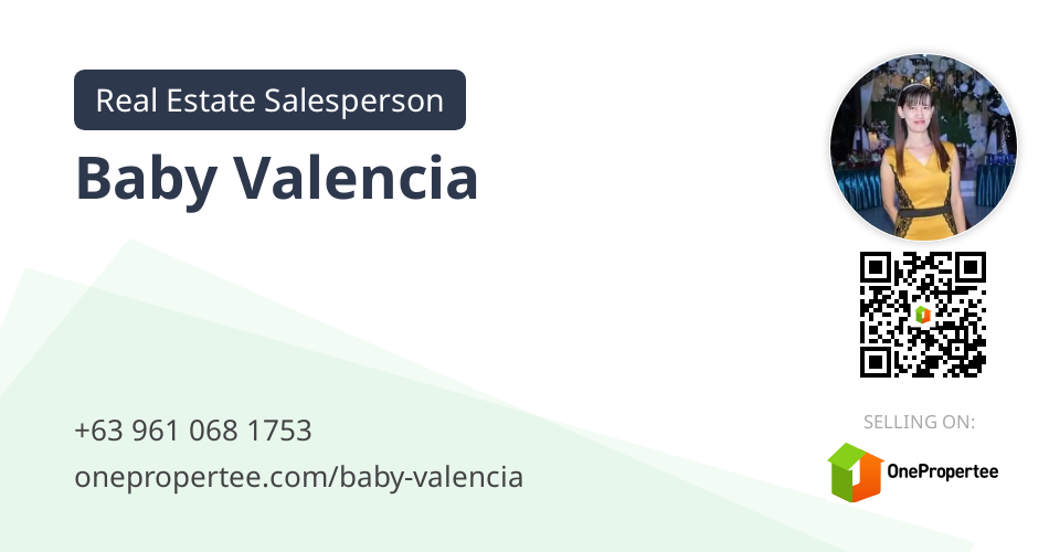 Baby Valencia Real Estate Salesperson Selling on OnePropertee