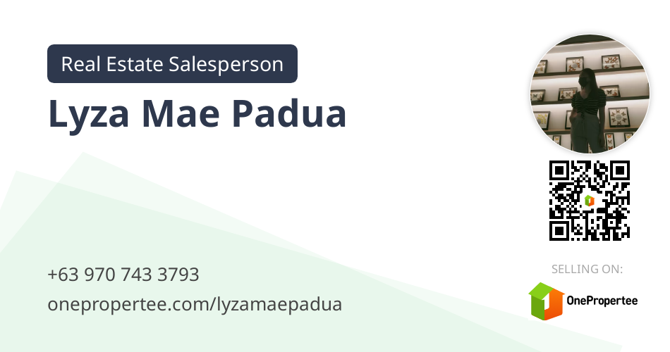 Lyza Mae Padua Real Estate Salesperson Selling on OnePropertee