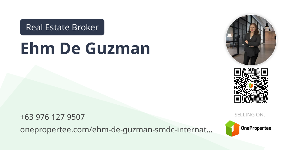 Ehm De Guzman Real Estate Broker Selling on OnePropertee