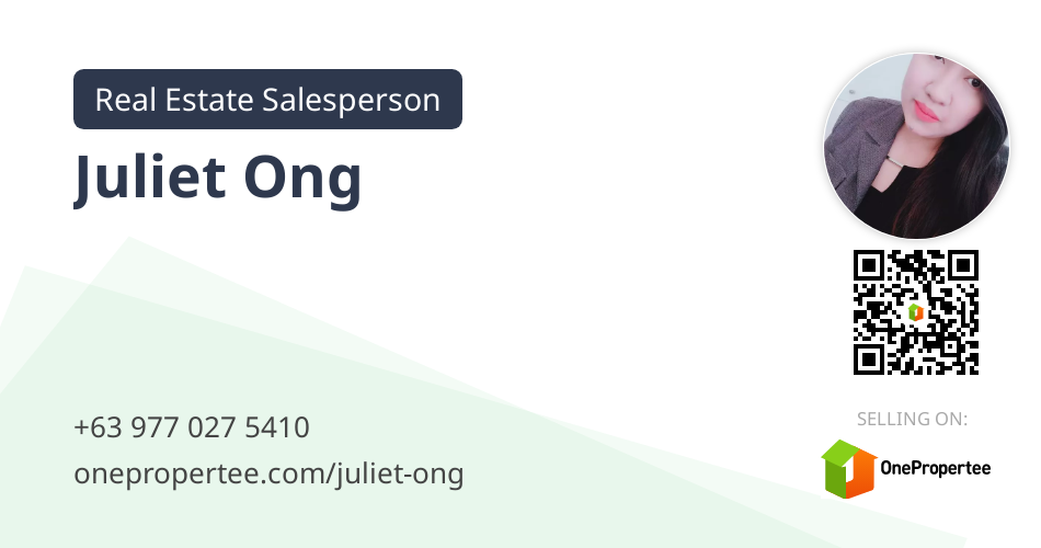 Juliet Ong Real Estate Salesperson Selling on OnePropertee