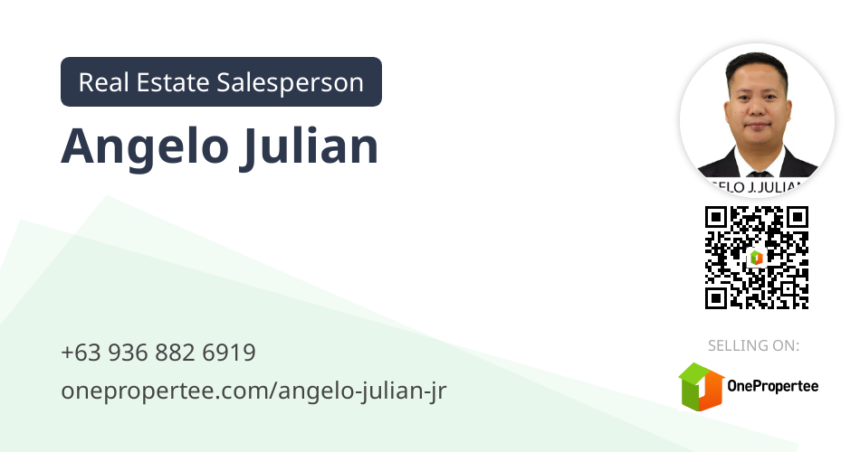 Angelo Julian Real Estate Salesperson Selling on OnePropertee