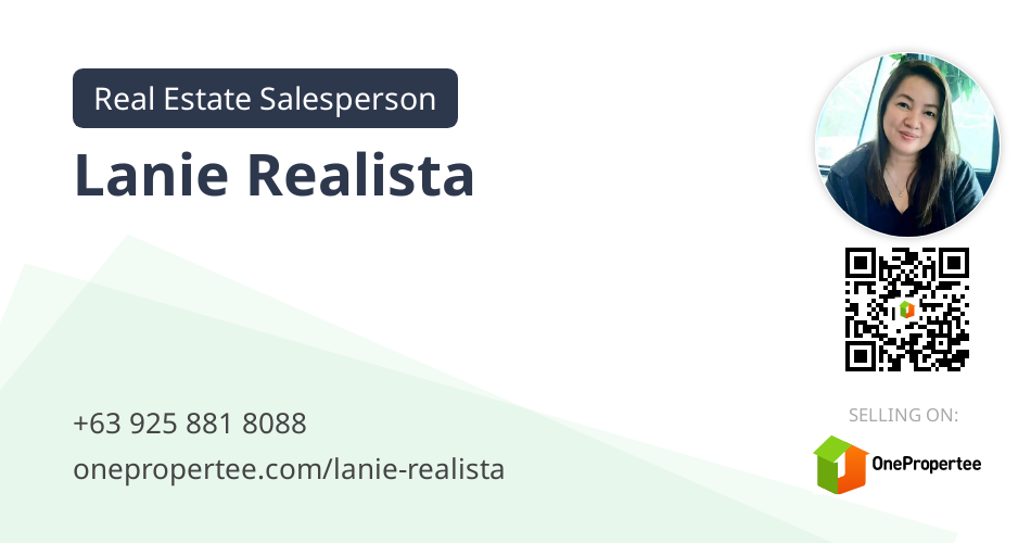 Lanie Realista Real Estate Salesperson Selling on OnePropertee