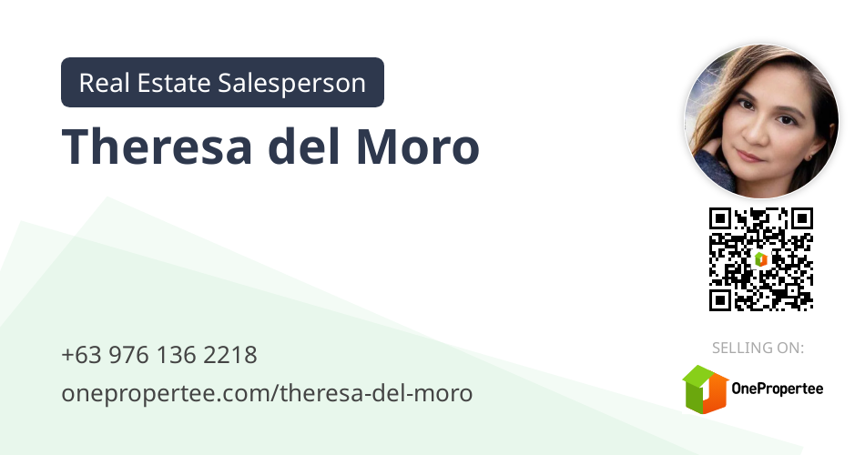 Theresa del Moro Real Estate Salesperson Selling on OnePropertee