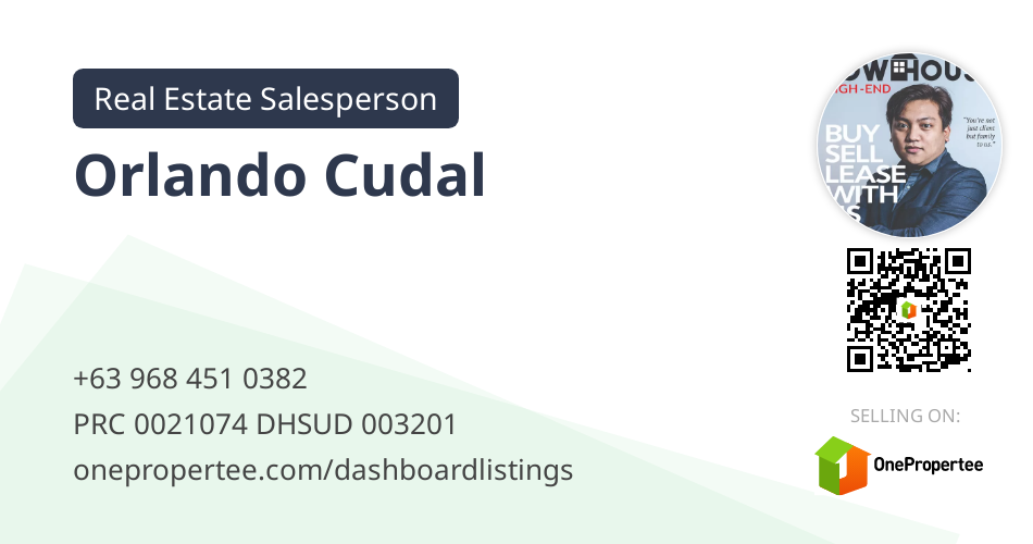 Orlando Cudal Real Estate Salesperson Selling on OnePropertee