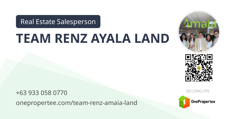 TEAM RENZ AYALA LAND - Real Estate Salesperson Selling on OnePropertee