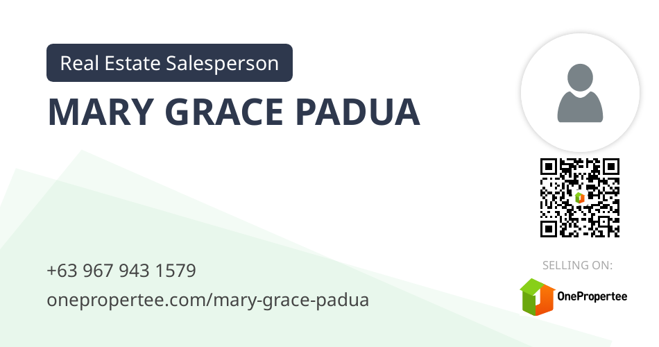 MARY GRACE PADUA Real Estate Salesperson Selling on OnePropertee