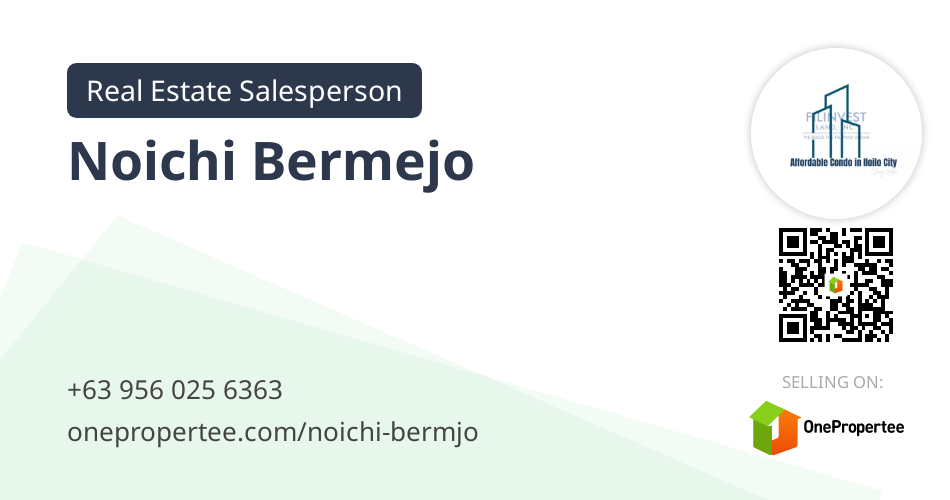 Noichi Bermejo Real Estate Salesperson Selling on OnePropertee