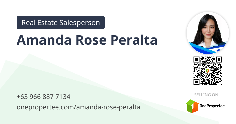 Amanda Rose Peralta Real Estate Salesperson Selling on OnePropertee