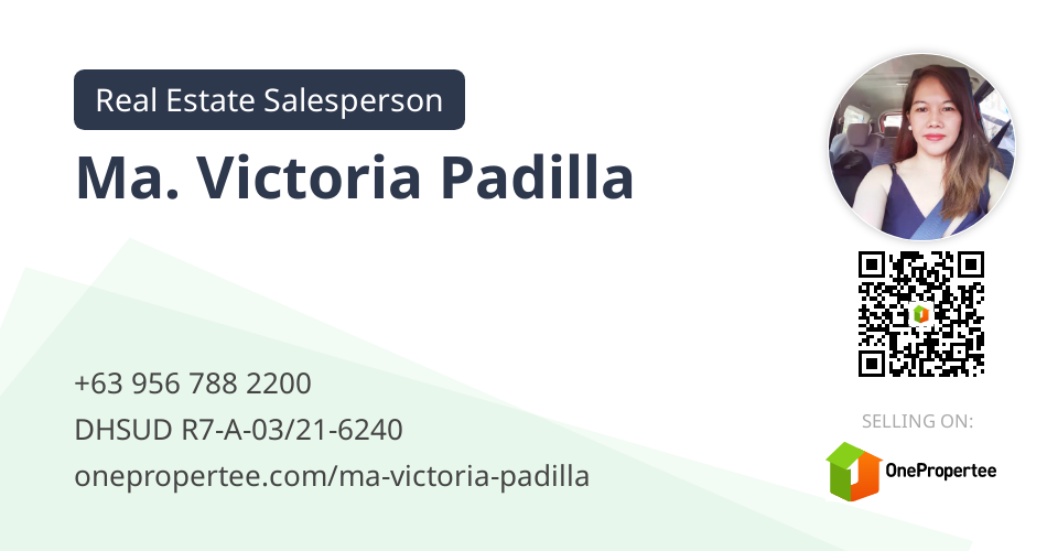Ma. Victoria Padilla Real Estate Salesperson Selling on OnePropertee