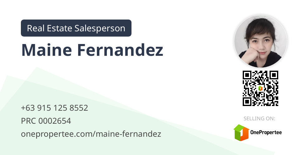 Maine Fernandez Real Estate Salesperson Selling on OnePropertee