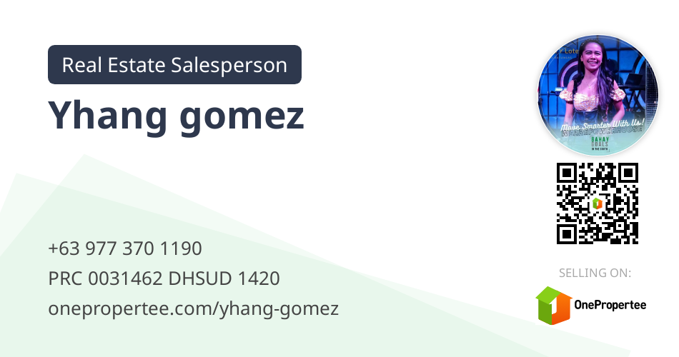 Yhang gomez Real Estate Salesperson Selling on OnePropertee
