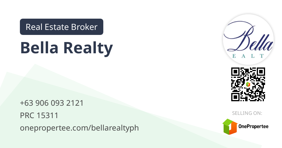 Bella Realty Real Estate Broker Selling on OnePropertee